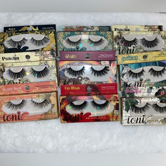 Assorted Lot Of New Ioni 3D Faux Mink Lashes Wispy Dramatic Lot Of 10 - Picture 5 of 9